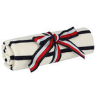 بطانية مخططة باللون العاجي والأسود, 1, hi-res