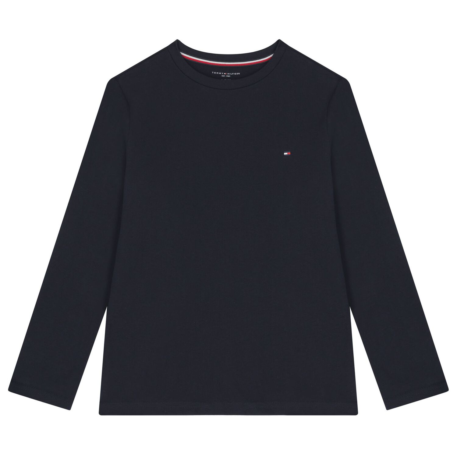 بلوزة قطنية بأكمام طويلة بشعار باللونين الأبيض والأزرق الداكن للأولاد (عبوة من قطعتين), 1, hi-res