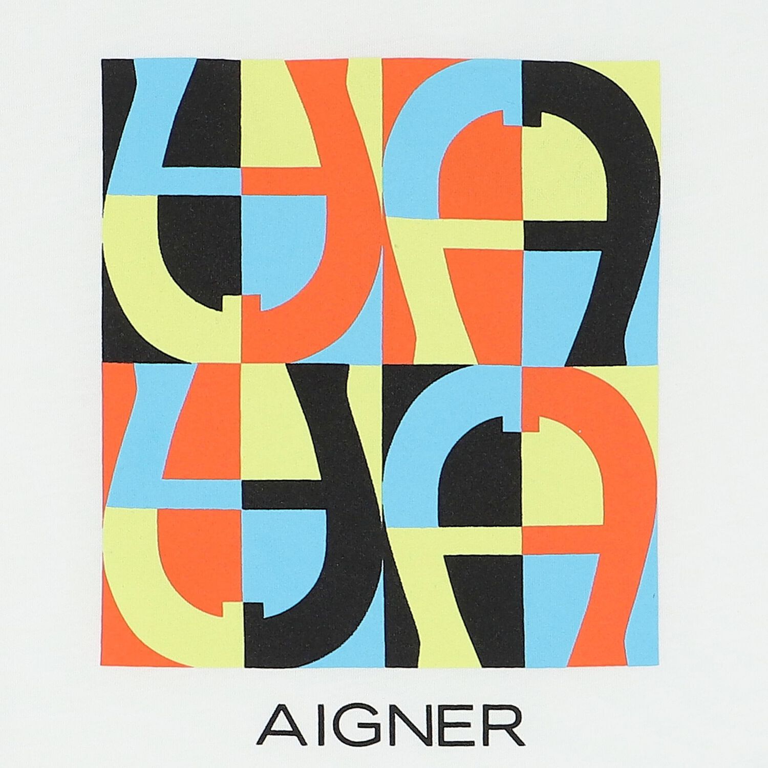 تيشيرت أولاد بالشعار باللون الأبيض, 1, hi-res