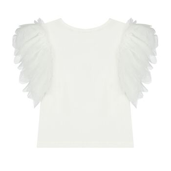 تيشيرت بنات لعيد الميلاد السابع باللون الابيض 