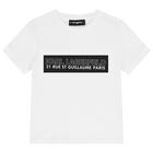 Boys White Logo T-Shirt, 2, hi-res