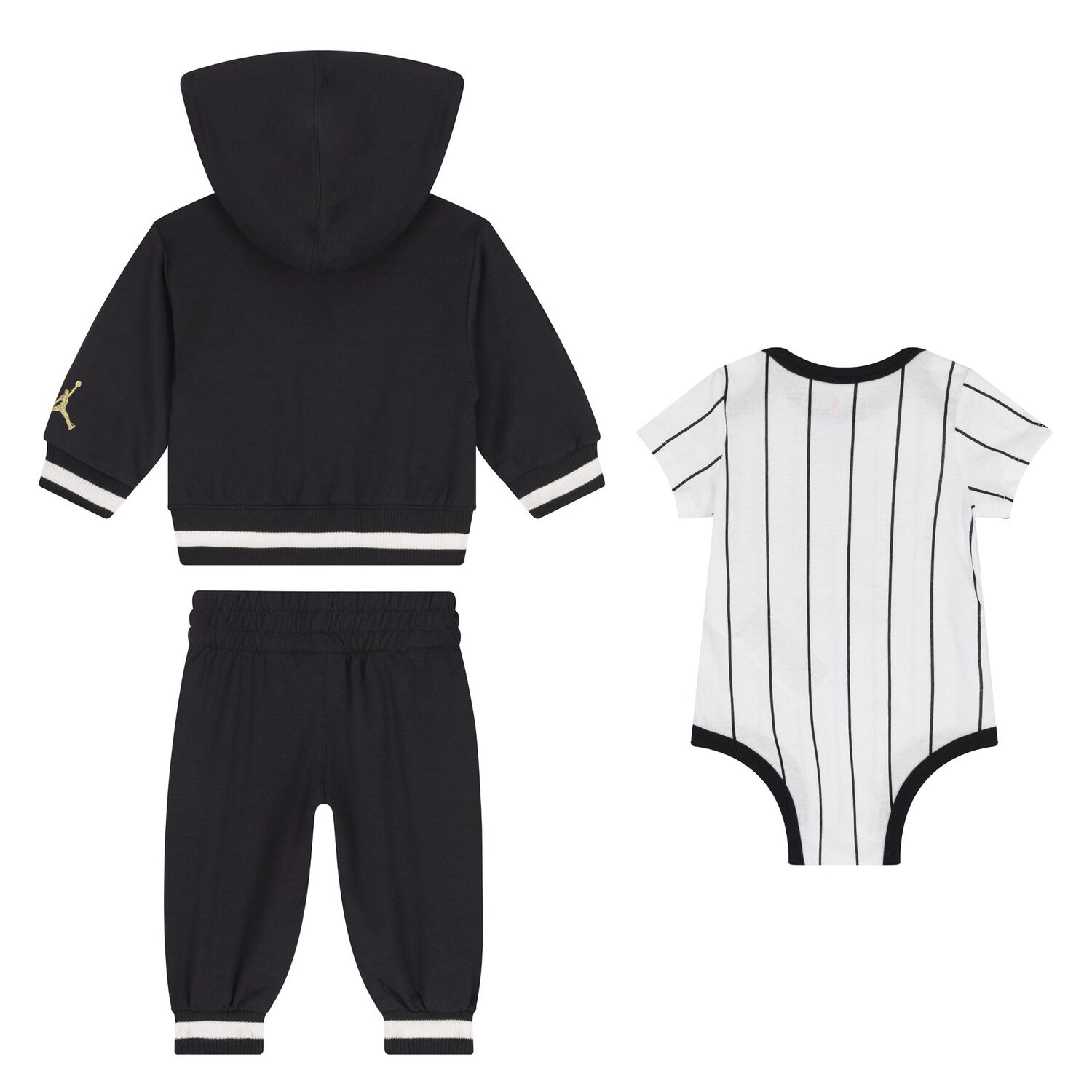 Baby Boys White & Black Jordan Logo Tracksuit Set (3 Piece), 1, hi-res