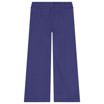 Girls Purple Logo Joggers