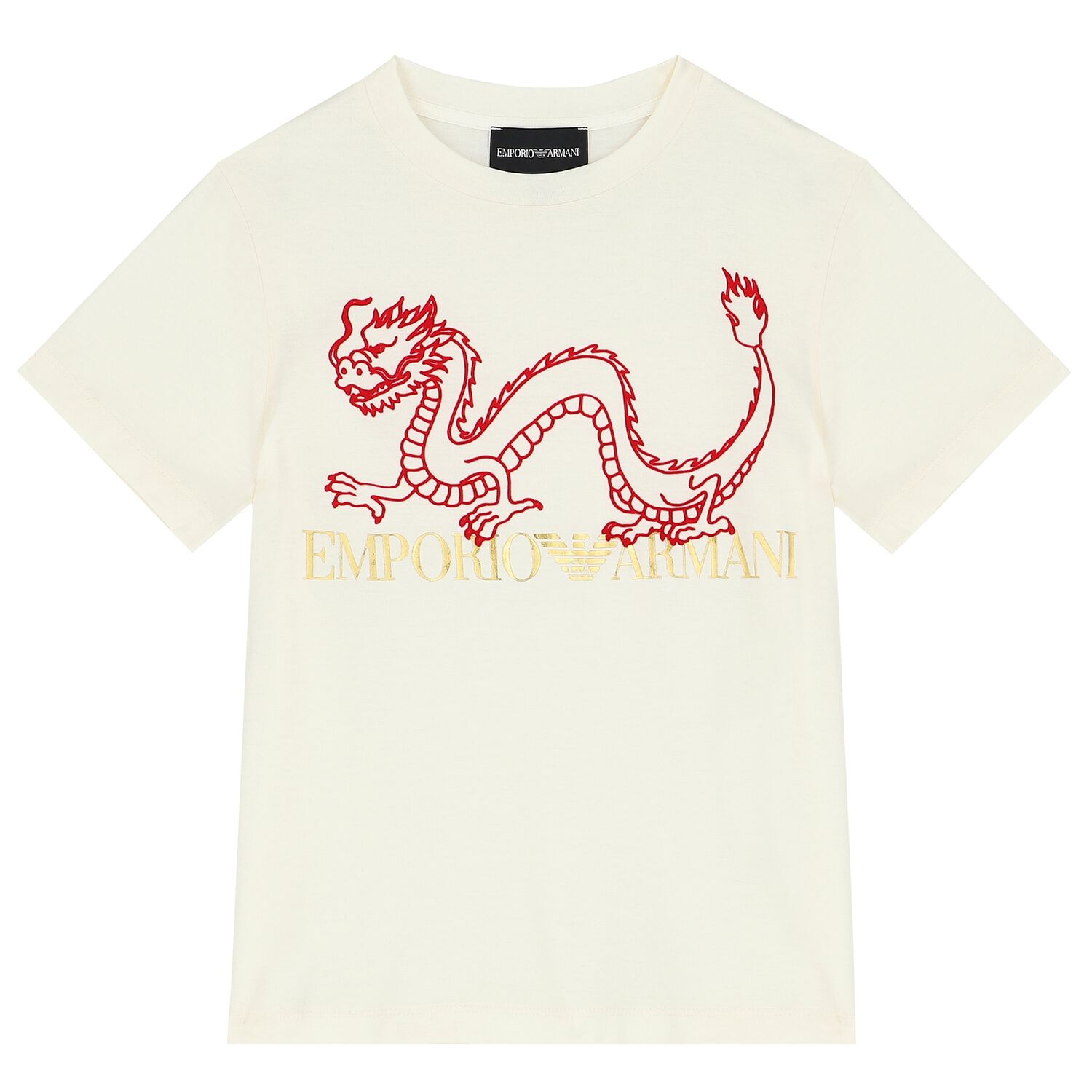 Boys Ivory Logo T-Shirt, 1, hi-res