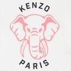 تيشيرت بنات بالشعار باللون الأبيض, 1, hi-res