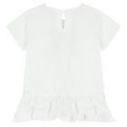 Younger Girls White Graphic T-Shirt, 1, hi-res