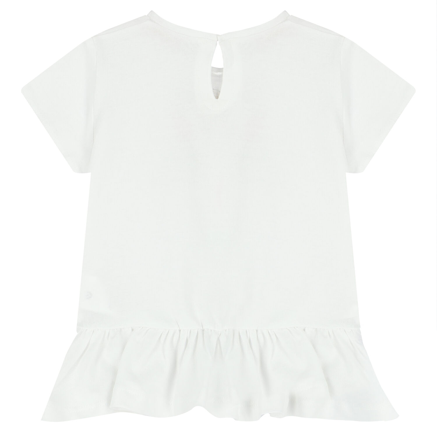 Younger Girls White Graphic T-Shirt, 1, hi-res