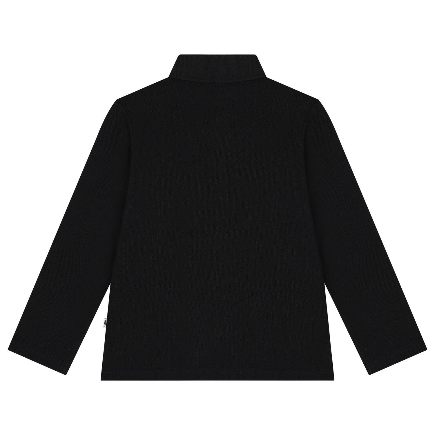 تيشيرت بولو أولاد بالشعار باللون الأسود, 1, hi-res image number null