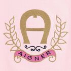 سويت شيرت بالشعار باللون الزهرى للبنات, 1, hi-res