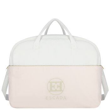 Baby Girls White & Pink Logo Changing Bag