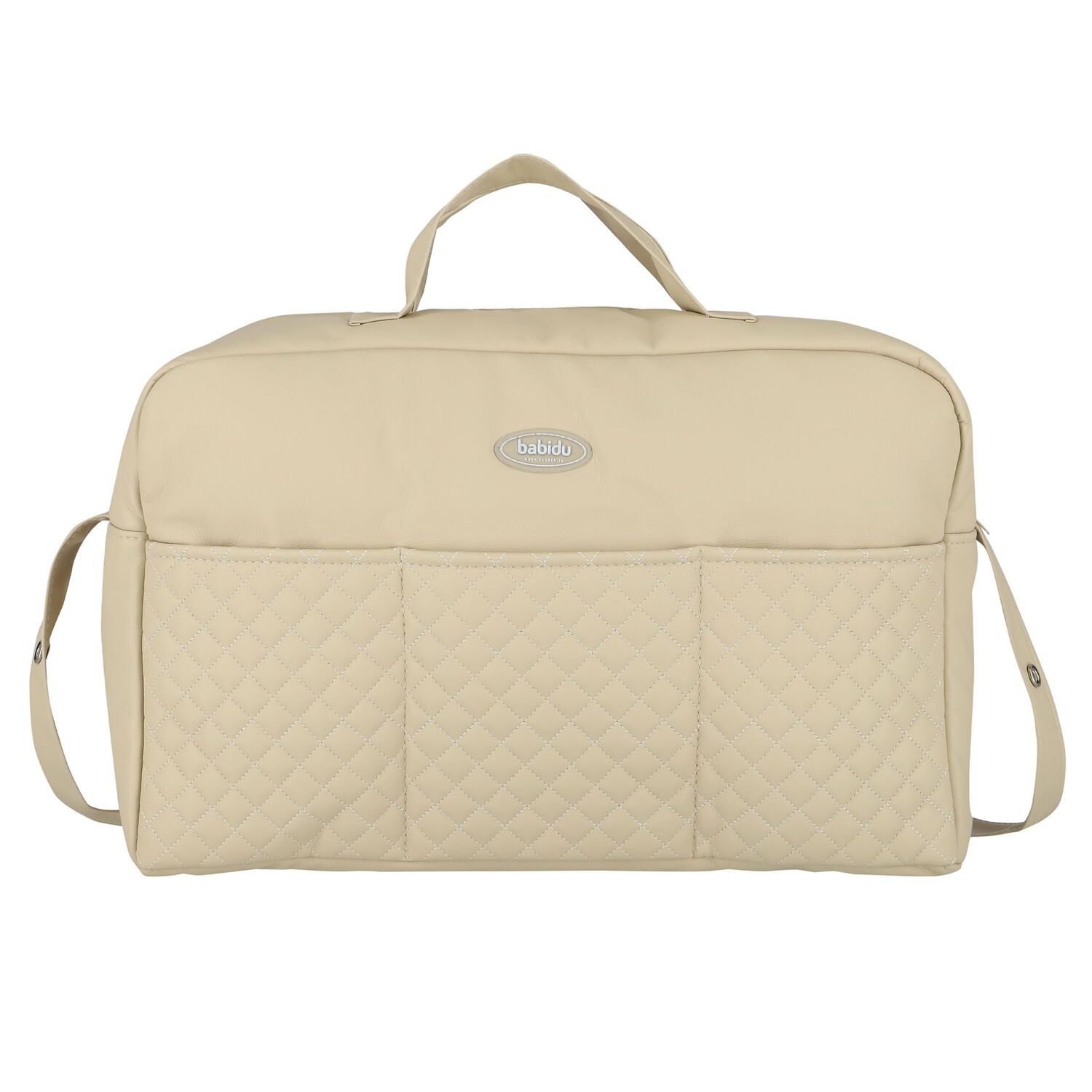 Beige Quilted Baby Changing Bag, 4, hi-res image number null