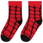Boys Black & White Marvel Logo Socks ( 3-Pack ), 1, hi-res