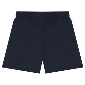 Boys Mini Me Navy Blue Logo Swim 