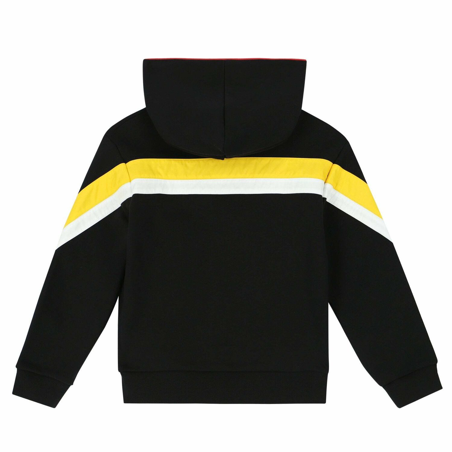 Boys Black Logo Hooded Top, 1, hi-res image number null