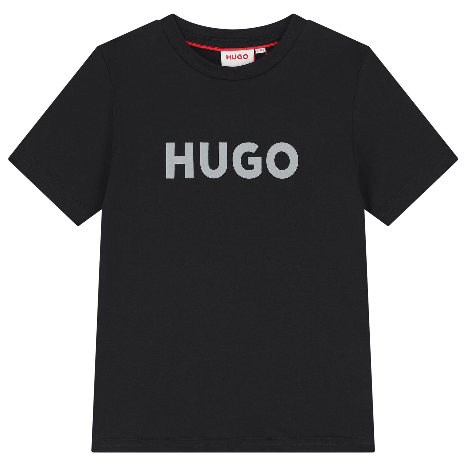 Boys Black Logo T-Shirt, 1, hi-res