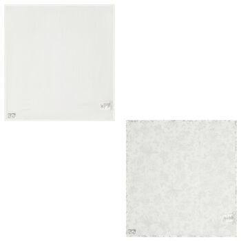 لفائف قماش موسلين باللونين الرمادي و الابيض بنقشة تويل دو جوي (عبوة من قطعتين)