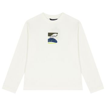 Boys Ivory Long Sleeve Top