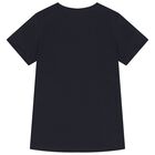 Girls Pink & Navy Blue Cotton Logo T-Shirts ( 2-Pack ), 2, hi-res