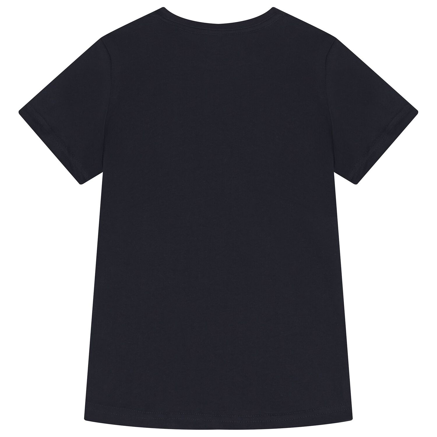 Girls Pink & Navy Blue Cotton Logo T-Shirts ( 2-Pack ), 2, hi-res