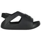 Younger Boys Black Campus Sliders, 2, hi-res