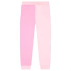 Girls Pink & White Logo Joggers, 1, hi-res