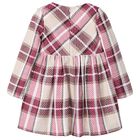 Girls Red & Beige Bow Tartan Dress, 1, hi-res