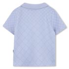 قميص بولو باللون أزرق بشعار للأولاد , 1, hi-res