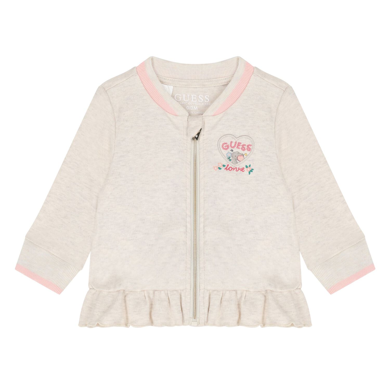 Baby Girls Beige Logo Tracksuit ( 3 Piece ), 1, hi-res image number null