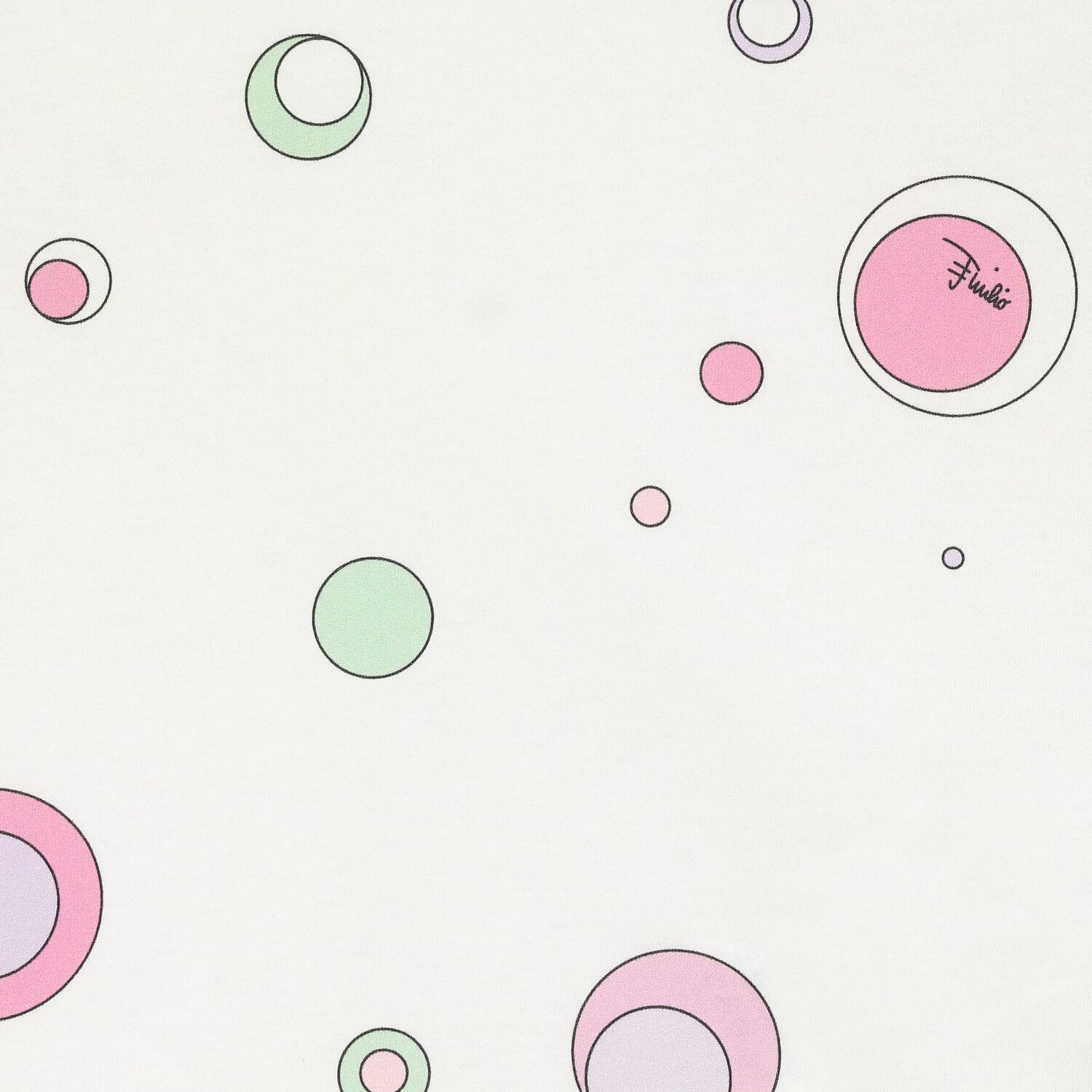 تي شيرت قطني أبيض للبنات مع طباعة فونتاني, 1, hi-res