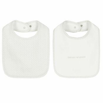 Ivory & Beige Logo Bibs ( 2-Pack )