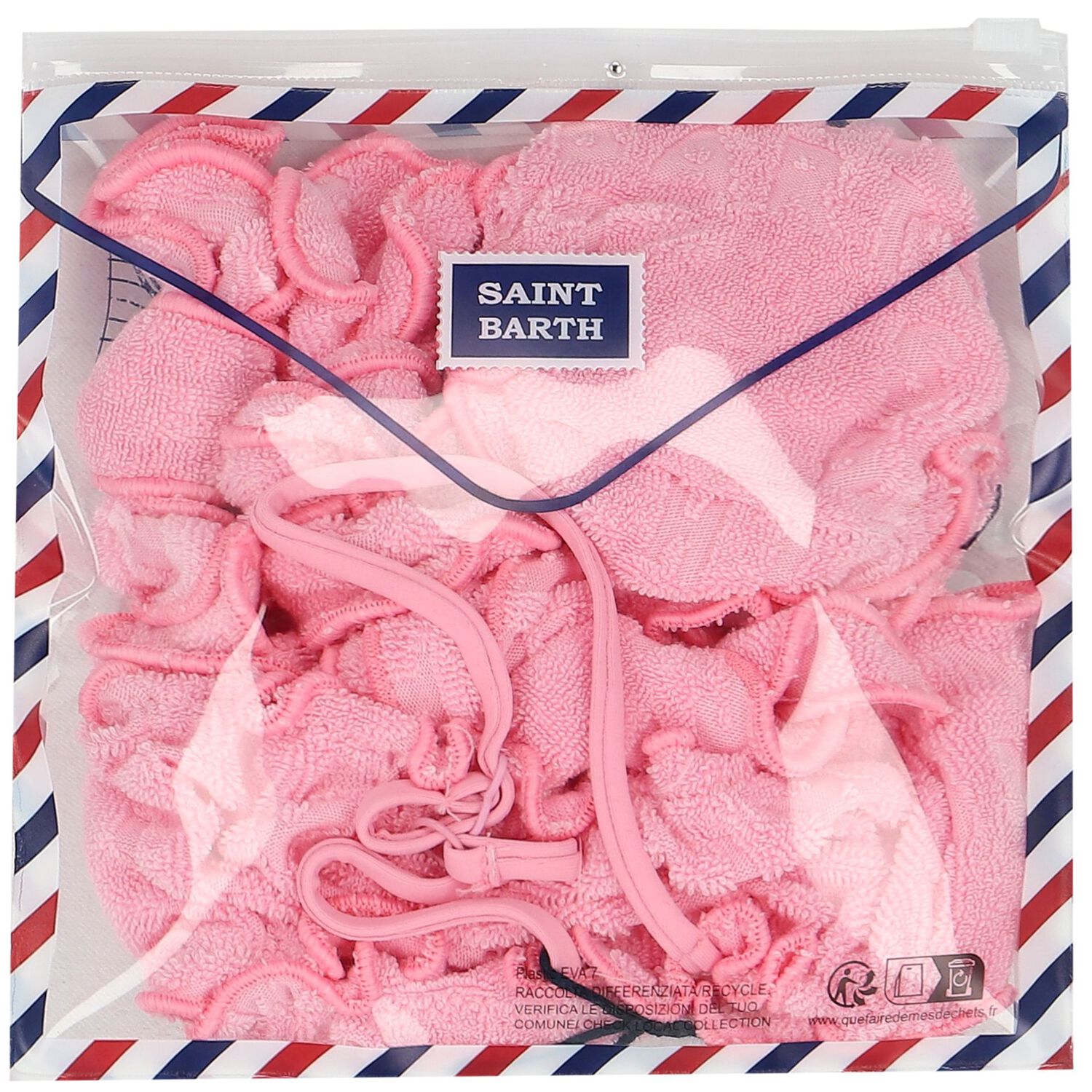 مايوه بنات بيكيني بالشعار باللون الوردي, 1, hi-res image number null