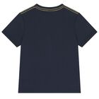 Boys Navy Blue Logo T-Shirt, 1, hi-res