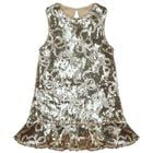 Girls Gold Sequin Bow Bonita Dress, 1, hi-res