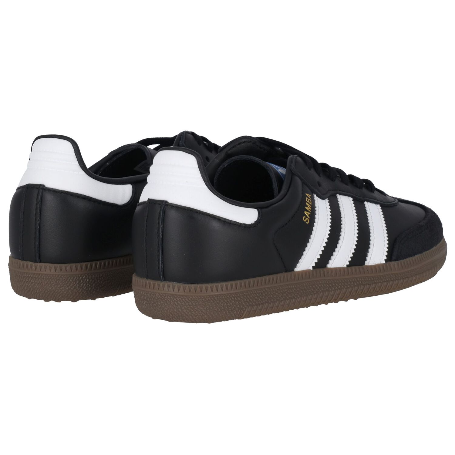 Black Logo Samba Trainers, 1, hi-res