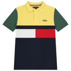 Boys Multi-Coloured Logo Polo Shirt, 2, hi-res