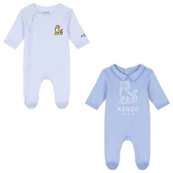 Blue Tiger Logo Babygrows ( 2 Pack )