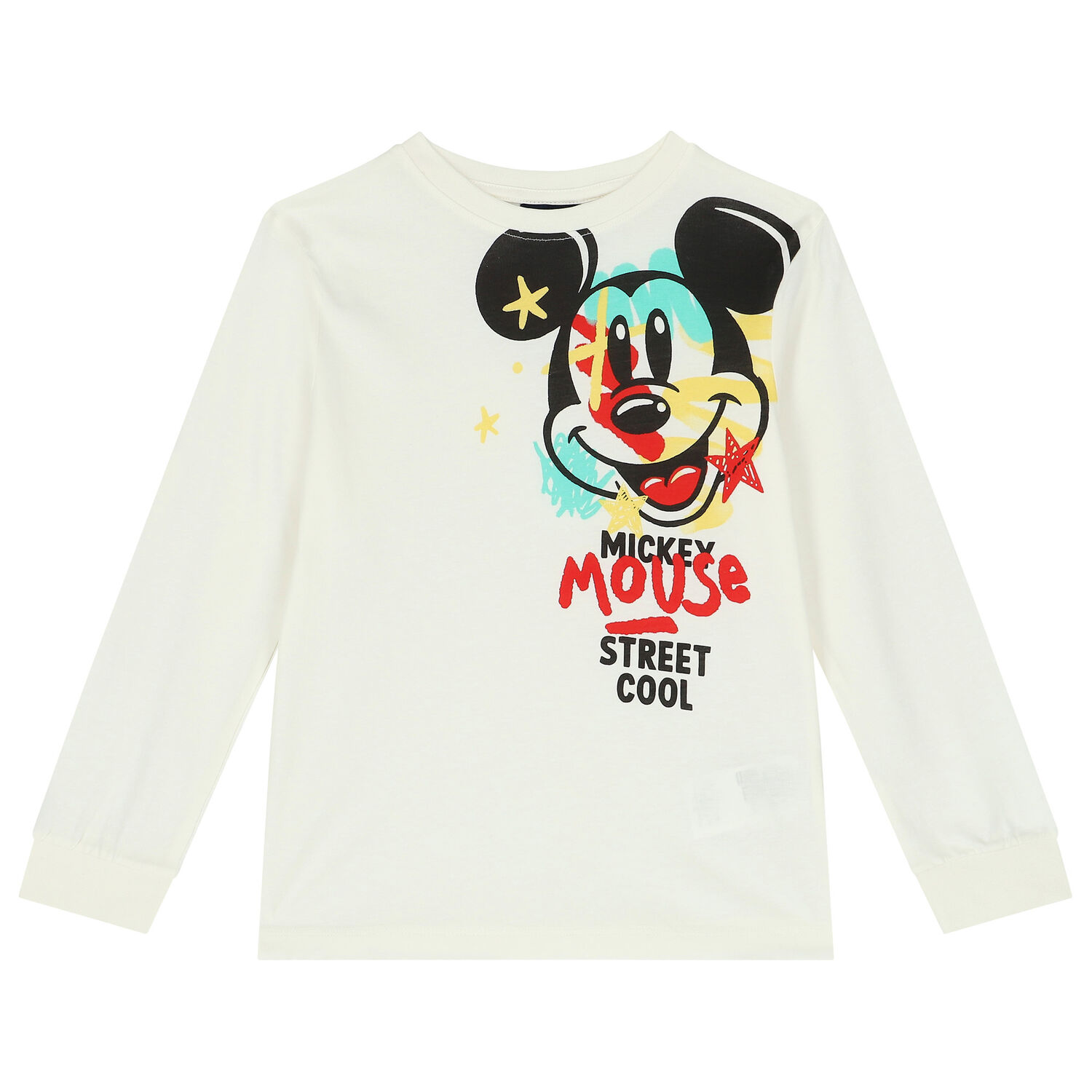 Ivory Mickey Mouse Long Sleeve Top, 1, hi-res