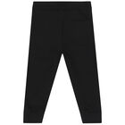 بنطلون رياضي بالشعار باللون الأسود, 1, hi-res