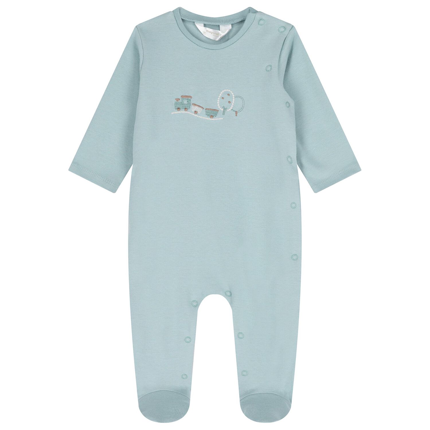 افرول اولاد بطبعه قطار باللون الابيض والاخضر ( 2 قطعه ) , 3, hi-res