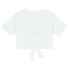 Girls White Logo T-Shirt, 1, hi-res