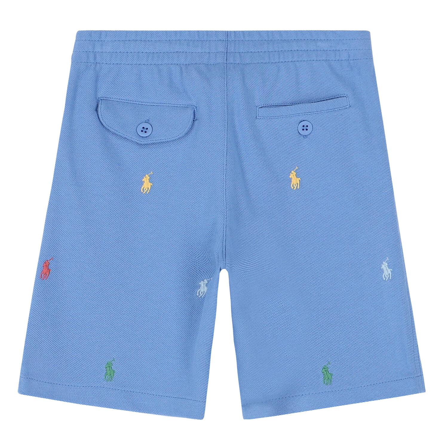 Boys Blue Logo Shorts, 1, hi-res