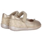 حذاء بنات ما قبل المشي باللون الذهبي , 2, hi-res