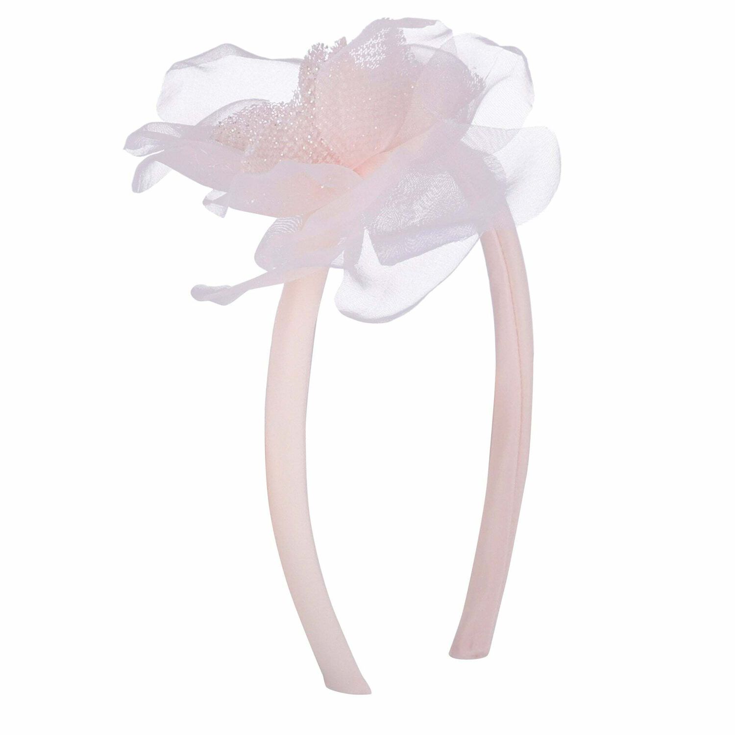 طوق شعر بنات بالزهور باللون الوردى, 1, hi-res image number null