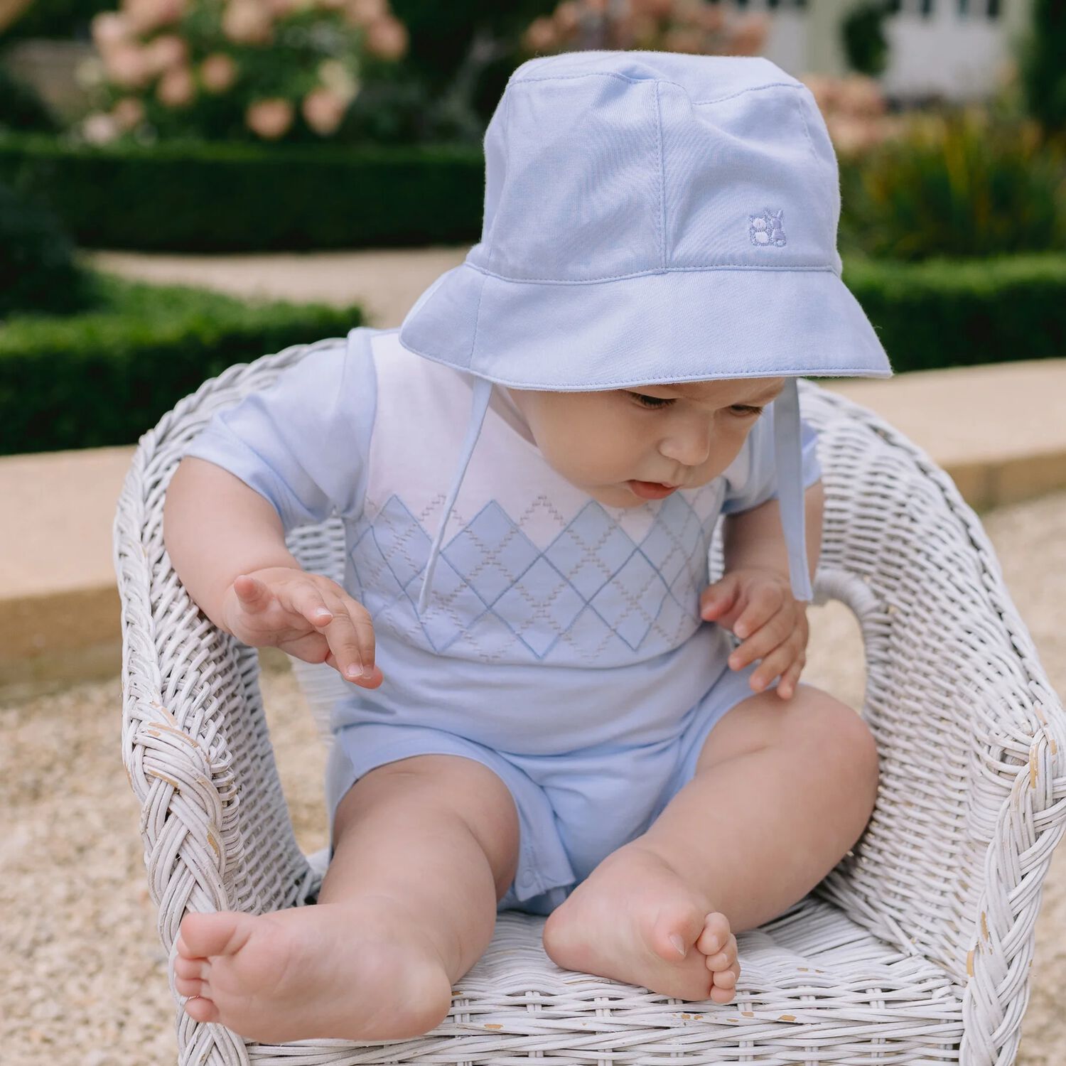 Baby Boys Blue Romper Set, 1, hi-res image number null