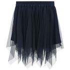 Girls Navy Blue Tulle Skirt, 1, hi-res