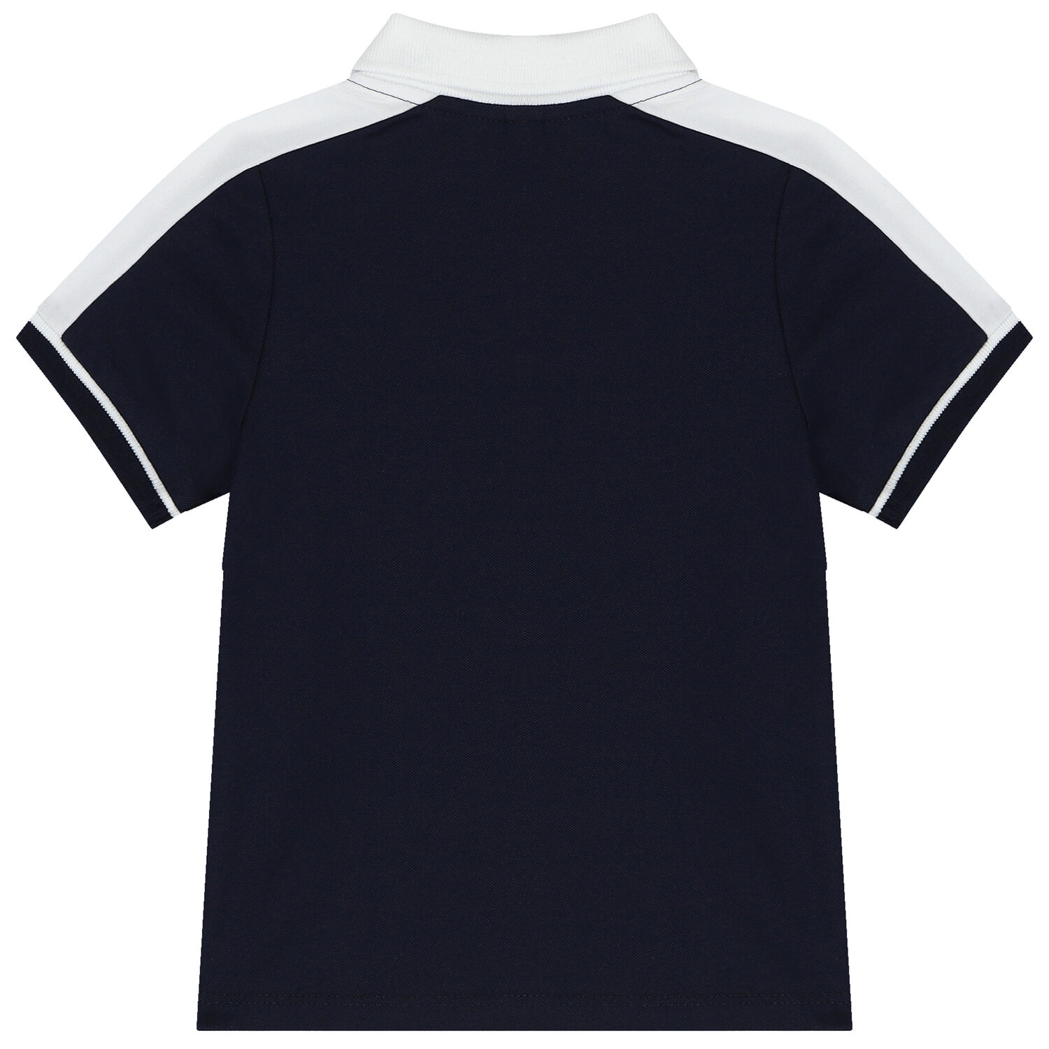 Younger Boys Navy Blue & White Logo Polo Shirt, 1, hi-res image number null
