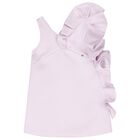 فستان ساتان بنفسجي للبنات مع كشكشة, 1, hi-res