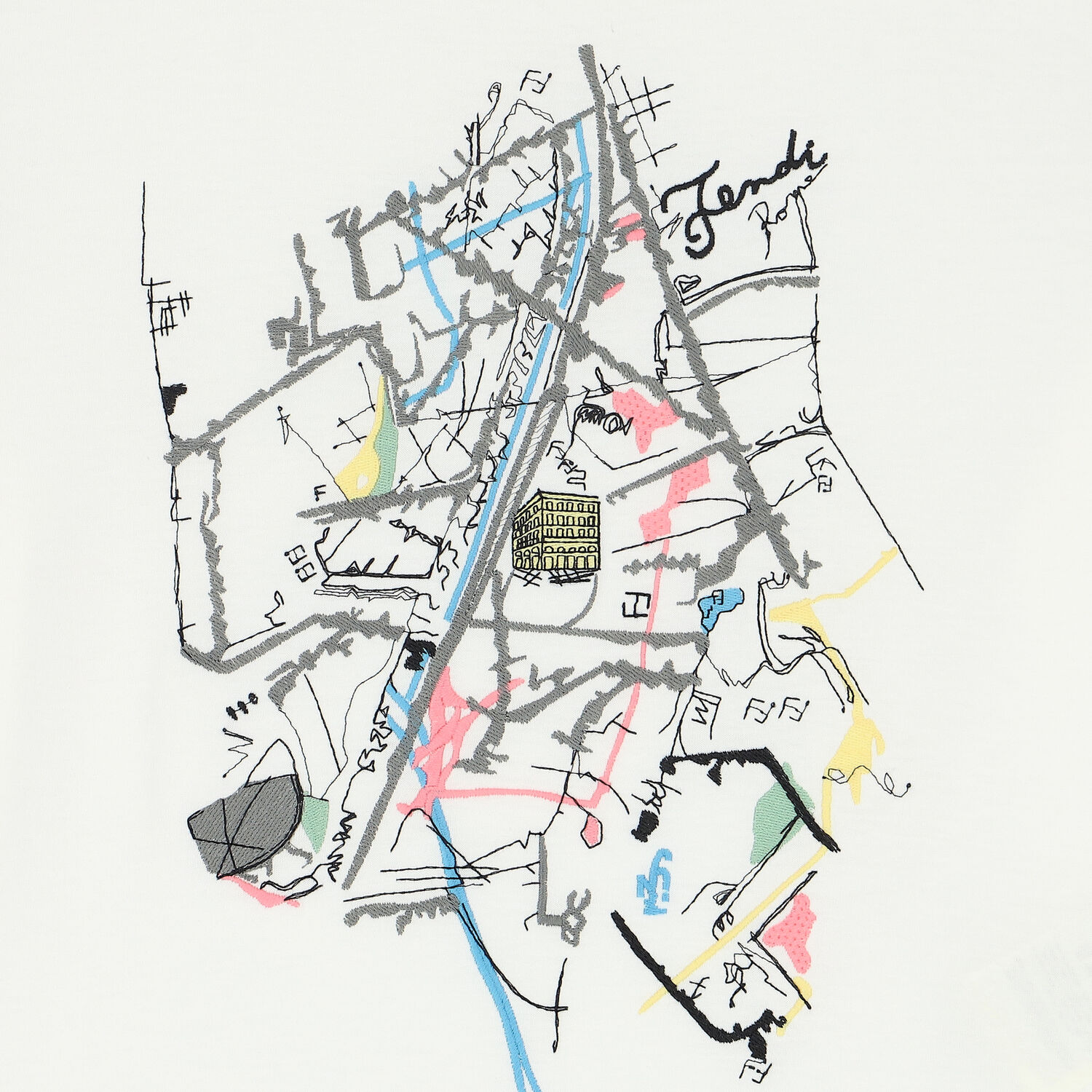 تيشيرت بالشعار باللون العاجي للأولاد, 1, hi-res