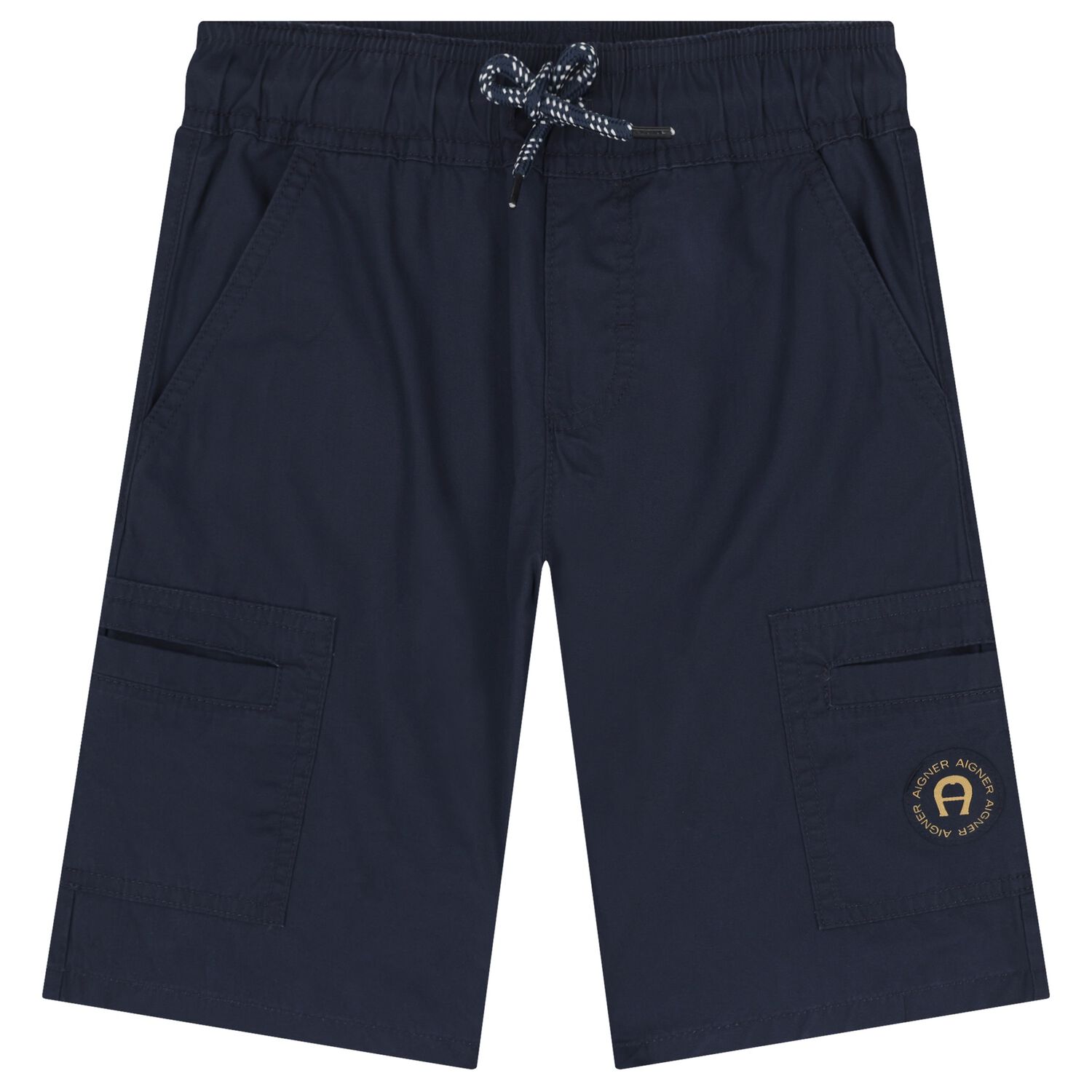 Boys Navy Blue Logo Shorts, 3, hi-res image number null