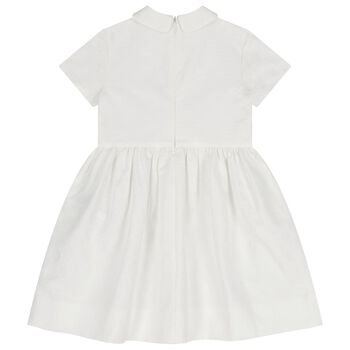 Girls White GG Logo Dress